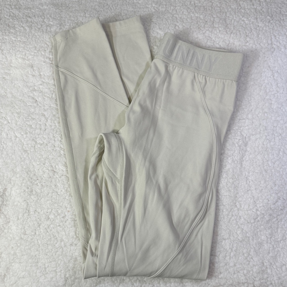 BuffBunny Collection High Waisted Leggings Cream‎ Beige Athletic Yoga Pants
